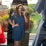 Dark Denim Zipper Dress