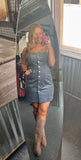 Corduroy  Button Front Dress