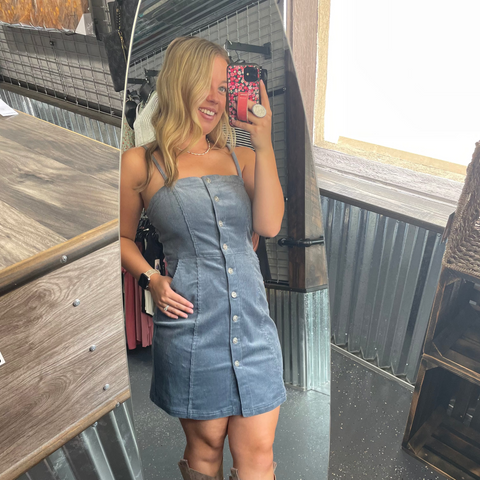 Corduroy  Button Front Dress