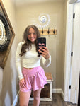 Cross Over Front Dupe Short Lilac