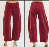 Risen Corduroy Slouchy Ankle Barrel