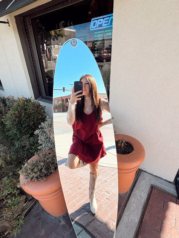 Corduroy Jumper Dress  Wine