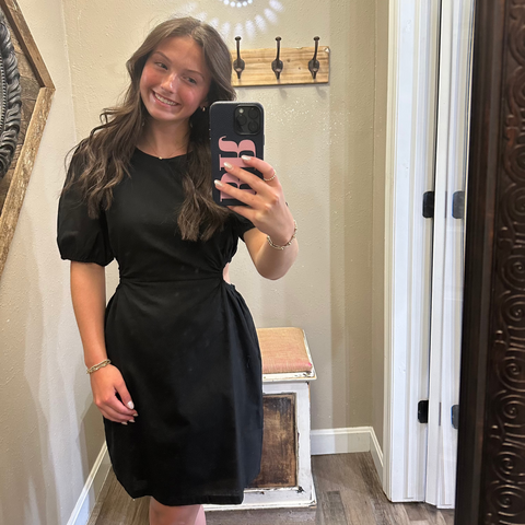 Black Cutout Detail Dress