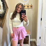 Cross Over Front Dupe Short Lilac